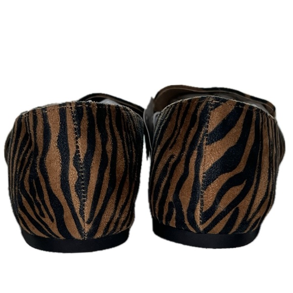 NEW Loafers Micah Pointy Toe Flats Faux Suede Animal Tiger Print Brown Black 6.5 - Picture 6 of 14